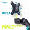 Digitus Desk Mount | Tilt, rotation, pivot | Dual design monitor mount, 2x 35", 2x 10 kg | 35 " | Maximum weight (capacity) 20 k