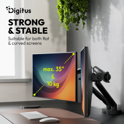 Digitus Desk Mount | Tilt, rotation, pivot | Dual design monitor mount, 2x 35", 2x 10 kg | 35 " | Maximum weight (capacity) 20 k
