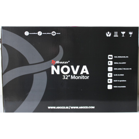 SALE OUT. Arozzi Nova 32" IPS, 180Hz, Computer Monitor - Black | Arozzi | Nova | 32 " | IPS | QHD | 16:9 | 180 Hz | 1 ms | 2560 