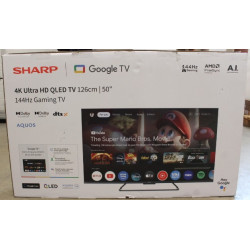 SALE OUT. Sharp 50HR7265E 50" (126cm) QLED 144Hz 4K Ultra HD Google TV, Dolby Vision, Dolby Atmos, Central Stand | SALE OUT. Sha