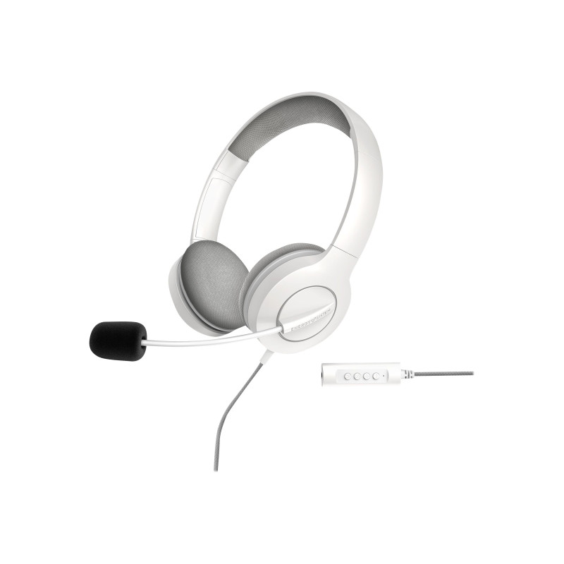 Energy Sistem Headset Office 3 White (USB and 3.5 mm plug, volume and mute control, retractable boom mic) | Energy Sistem | Wire