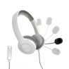 Energy Sistem Headset Office 3 White (USB and 3.5 mm plug, volume and mute control, retractable boom mic) | Energy Sistem | Wire