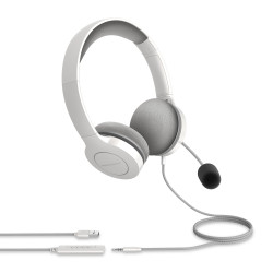 Energy Sistem Headset Office 3 White (USB and 3.5 mm plug, volume and mute control, retractable boom mic) | Energy Sistem | Wire