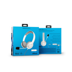 Energy Sistem Headset Office 3 White (USB and 3.5 mm plug, volume and mute control, retractable boom mic) | Energy Sistem | Wire