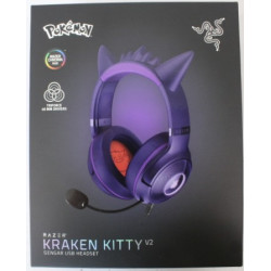 SALE OUT. Razer Kraken Kitty V2 Headset, Pokémon Gengar Ed. | Razer Headset | Kraken Kitty V2 | Yes | Wired | Over-ear | DEMO