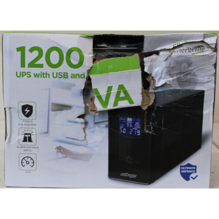 SALE OUT. Energenie UPS with USB and LCD display, 1200 VA, black | EnerGenie | UPS with USB and LCD display, Black | 1200 VA | D