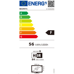 Sony Smart Google LED TV | K43XR35M2 Bravia 3 II | 43 | Smart TV | Google TV | 4K UHD | Black