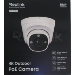 SALE OUT. Reolink PCRPD4K01 Smart 4K 125 View PoE Dome Camera | Reolink 4K Smart PoE Camera with Color Night Vision | RP-PCT8M |