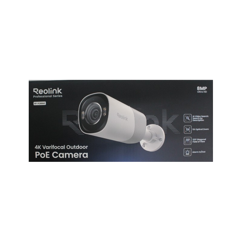 SALE OUT. Reolink PCRPB4K02 Smart 4K 133 View PoE Bullet Camera with 5 Optical Zoom | Reolink Smart 4K 133 View PoE Camera with 