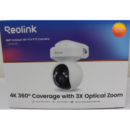 SALE OUT. Reolink E Series E560 4K 8MP Smart PTZ WiFi Camera with Auto Tracking, White | Reolink 4K Smart WiFi Camera with Auto 