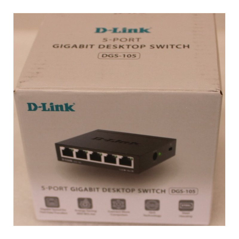 SALE OUT. D-Link DGS-105GL/E 5-Port Gigabit Ethernet Switch | SALE OUT. Ethernet Switch | DGS-105/E | Unmanaged | Desktop | Giga
