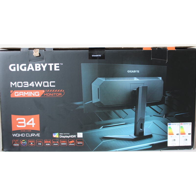 SALE OUT. GIGABYTE MONITOR 34" MO34WQC EK | SALE OUT. MO34WQC EK1 | 34 " | OLED | WQHD | 175 Hz | 0.03 ms | 3440 x 1440 pixels |