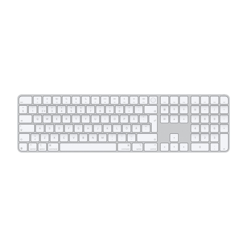 Apple Magic Keyboard with Touch ID and Numeric Keypad | Keyboard | Wireless | Swedish | White