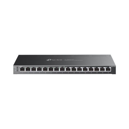 TP-LINK | etStream 16-Port Gigabit Smart Switch with 8-Port PoE+ | TL-SG2016P | Web managed | Desktop | Power supply type Extern