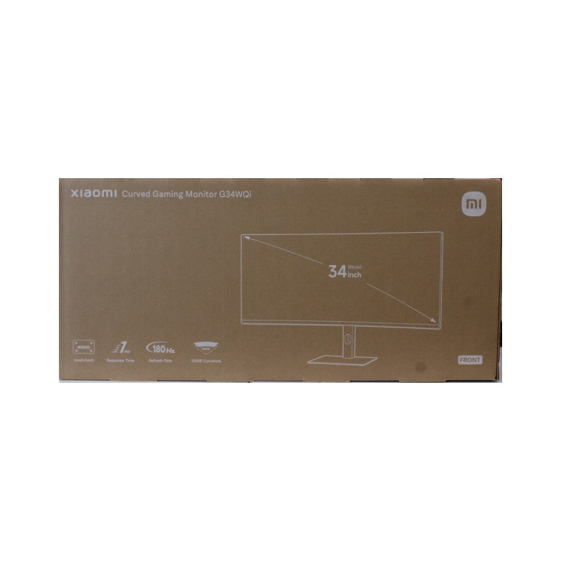 SALE OUT. | Xiaomi | G34WQi | 34 " | WQHD | 21:9 | 180 Hz | 1 ms | 3440 x 1440 pixels | 350 cd/m | HDMI ports quantity 2 | Black