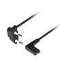 Lanberg CEE 7/16 to EC 320 C7 Euro (radio) power cord 1.8m angled VDE | CA-C7CA-12CC-0018-BK