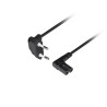 Lanberg CEE 7/16 to EC 320 C7 Euro (radio) power cord 1.8m angled VDE | CA-C7CA-12CC-0018-BK