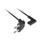 Lanberg CEE 7/16 to EC 320 C7 Euro (radio) power cord 1.8m angled VDE | CA-C7CA-12CC-0018-BK