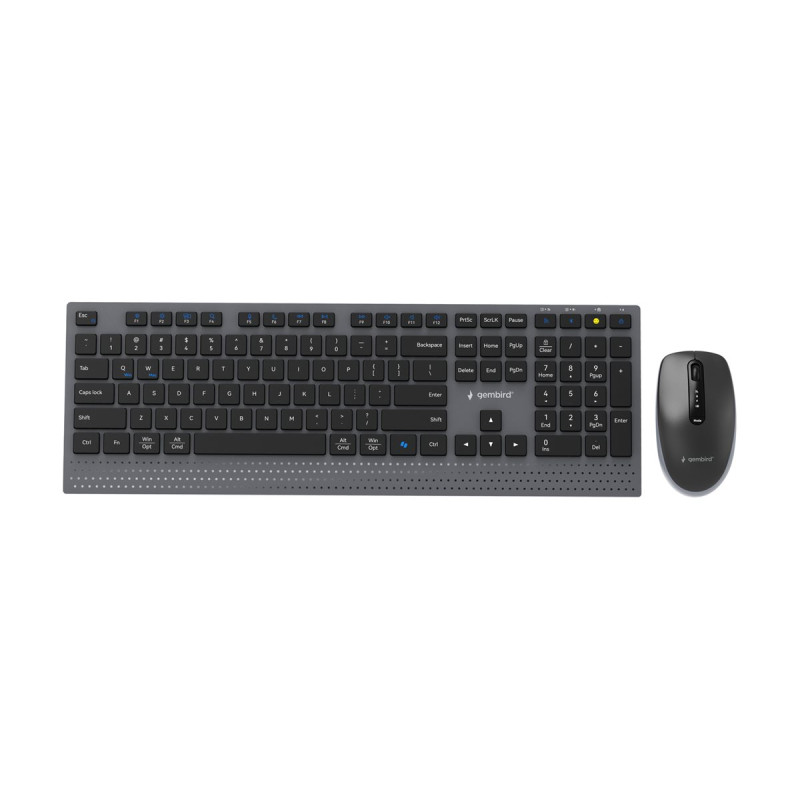 Gembird KBS-WPS-02 | Keyboard and Mouse Set | Wireless | US | Bluetooth | Black