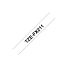 Brother | TZe-FX211 Flexible ID Laminated Tape | Black on White | TZe | 8 m | 0.6 cm