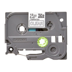 Brother | TZe-135 Laminated Tape | White on Clear | TZe | 8 m | 1.2 cm
