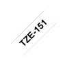 Brother | TZE-151 Laminated Tape | Black on Clear | TZe | 8 m | 2.4 cm
