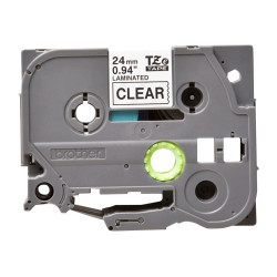 Brother | TZE-151 Laminated Tape | Black on Clear | TZe | 8 m | 2.4 cm