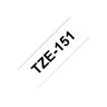 Brother | TZE-151 Laminated Tape | Black on Clear | TZe | 8 m | 2.4 cm