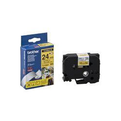 Brother | TZe-FX651 Flexible ID Laminated Tape | Black on Yellow | TZe | 8 m | 2.4 cm