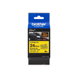 Brother | TZe-FX651 Flexible ID Laminated Tape | Black on Yellow | TZe | 8 m | 2.4 cm