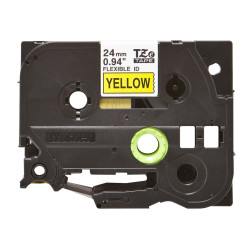 Brother | TZe-FX651 Flexible ID Laminated Tape | Black on Yellow | TZe | 8 m | 2.4 cm