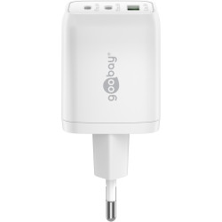 Goobay 65 W USB-C PD GaN Multiport Fast Charger Nano, White | Goobay | 65 W USB-C PD GaN Multiport Fast Charger Nano