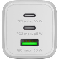 Goobay 65 W USB-C PD GaN Multiport Fast Charger Nano, White | Goobay | 65 W USB-C PD GaN Multiport Fast Charger Nano