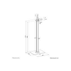 Neomounts Floor stand | Tilt, Rotate | FL15-627BL1 | Maximum weight (capacity) 3 kg | Black