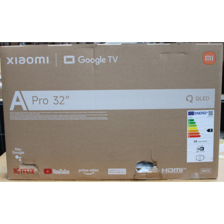 SALE OUT. | Xiaomi QLED TV A Pro 2026 | 32" | Smart TV | Google TV | HD | Dark Gray | DAMAGED PACKAGING