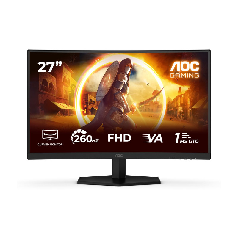 AOC C27G42ZE | 27 " | Fast VA | FHD | 16:9 | 260 Hz | 1 ms | 1920 x 1080 pixels | 300 cd/m | HDMI ports quantity 1 | Black
