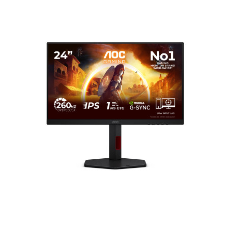 AOC 24G4ZR | 24 " | Fast IPS | FHD | 16:9 | 240 Hz | 1 ms | 1920 x 1080 pixels | 300 cd/m | HDMI ports quantity 2 | Black