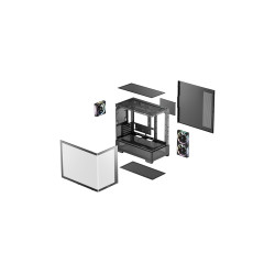Deepcool Case | CG380U 3F | Micro ATX | Black