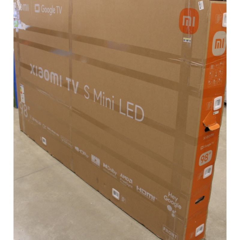 SALE OUT. Xiaomi TV S Mini LED 98 2026 | SALE OUT. | Xiaomi S Mini LED 2026 | 98 | Smart TV | Google TV | 4K UHD | Dark Grey | D