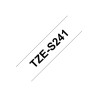Brother | TZe-S241 Strong Adhesive Laminated Tape | Black on White | TZe | 8 m | 1.8 cm