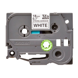 Brother | TZe-S241 Strong Adhesive Laminated Tape | Black on White | TZe | 8 m | 1.8 cm