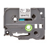 Brother | TZe-S241 Strong Adhesive Laminated Tape | Black on White | TZe | 8 m | 1.8 cm