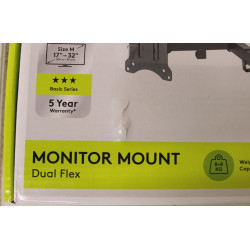 SALE OUT. Goobay Dual Monitor Mount Flex, Black | Goobay Dual Monitor Mount Flex | Swivel, Tilt, Rotation | 17-32 " | Maximum we