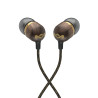 Marley Wired Earbuds | Smile Jamaica | Built-in microphone | USB Type-C | Brass