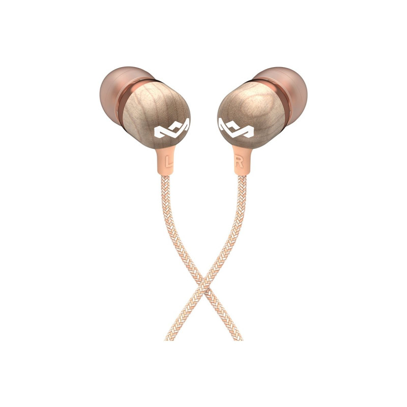 Marley Wired Earbuds | Smile Jamaica | Built-in microphone | USB Type-C | Copper