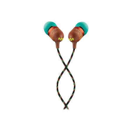 Marley Wired Earbuds | Smile Jamaica | Built-in microphone | USB Type-C | Rasta