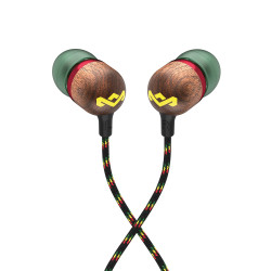 Marley Wired Earbuds | Smile Jamaica | Built-in microphone | USB Type-C | Rasta