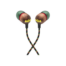 Marley Wired Earbuds | Smile Jamaica | Built-in microphone | USB Type-C | Rasta