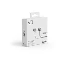 Sudio Earbuds | V3 | USB-C | In-ear | Microphone | Grey White