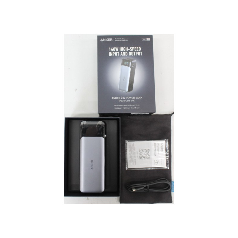 SALE OUT. Anker 737 Power Bank Gen 2 B2C - UN Black Iteration 1 | A1289011 | 24000 mAh | Black | DEMO